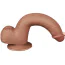 Фаллоимитатор Sliding-Skin Dual Layer Dong 9 с мошонкой, светло-коричневый - Фото №10