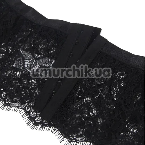 Комплект Star Night Lace Bow Garter Panty, черный: пояс для чулок + трусики-стринги