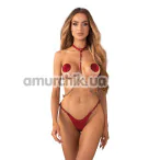 Портупея Obsessive Inferro, красная - Фото №1