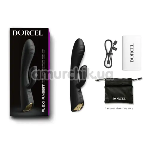 Вибратор с подогревом Dorcel Flexi Rabbit, черный
