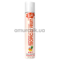 Массажно-оральный лубрикант с согревающим эффектом Wet Fun Flavors Warming Tropical Fruit - тропические фрукты, 30 мл - Фото №1