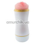 Мастурбатор Masturbation Cup Mouth & Vaginal Sex 2 in 1 двухсторонний, белый - Фото №1