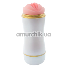 Мастурбатор Masturbation Cup Mouth & Vaginal Sex 2 in 1 двухсторонний, белый - Фото №1