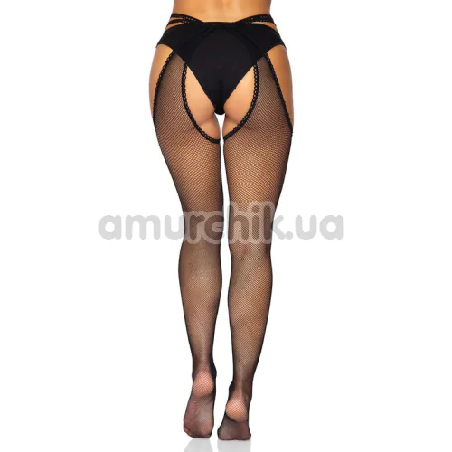 Колготки Leg Avenue Ariella Fishnet Strappy Suspender Hose, черные