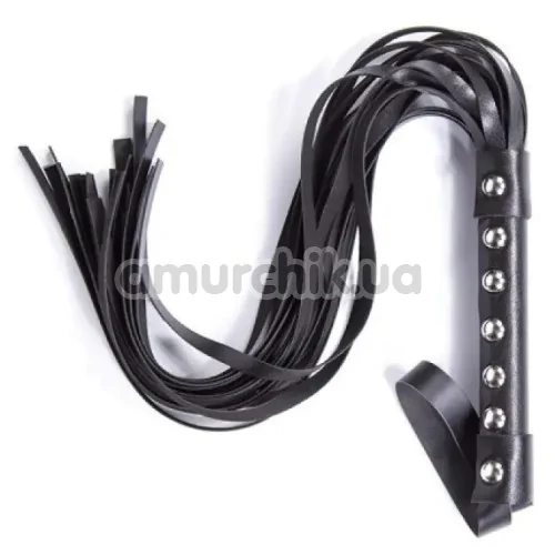 Флоггер DS Fetish Studded Flogger, черный - Фото №1
