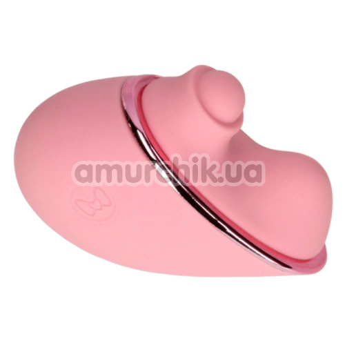 Клиторальный вибратор с пульсацией Loveline Tapping Heart Vibrator, розовый