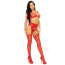 Комплект Leg Avenue Lenceria Set, красный: бюстгальтер + колготки + трусики-стринги - Фото №2