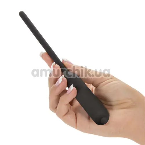 Уретральная вставка с вибрацией для мужчин Silicone Vibrating Urethral Dilator, черная