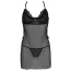 Комплект Passion Free Your Senses Deliena Chemise, чорний: пеньюар + трусики-стрінги - Фото №3