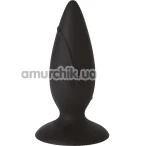 Анальная пробка Malesation Medium Silicone Butt Plug, черная - Фото №1