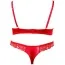 Комплект Cottelli Collection Lingerie Half-cup Bra Set червоний: бюстгальтер + трусики-стринги - Фото №2