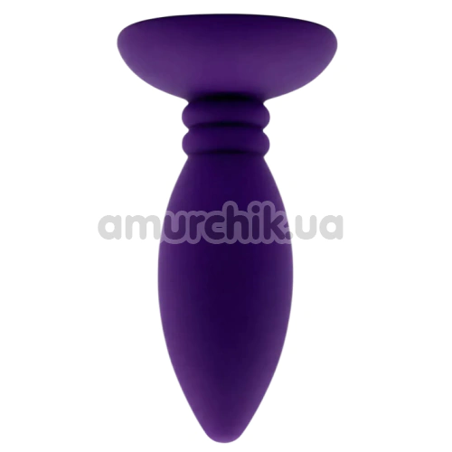 Анальна пробка Alume Silicone Textured Teardrop Anal Plug S, фіолетова
