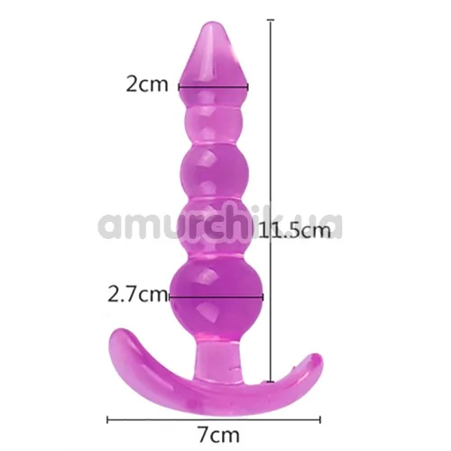 Анальная пробка Clear Jelly Butt Plug, розовая