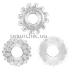 Набір з 3 ерекційних кілець GK Power Gear Up Rings, прозорий - Фото №1