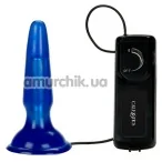 Анальна пробка з вібрацією Vibrating Tush Teaser, синя - Фото №1