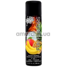 Массажно-оральный лубрикант с согревающим эффектом Wet Fun Flavors 4-in-1 Tropical Explosion, 89 мл - Фото №1