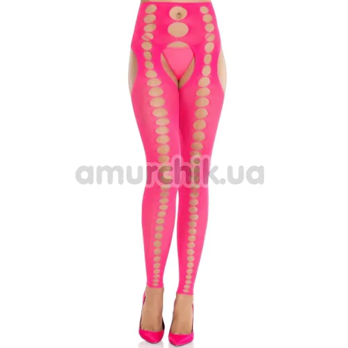 Колготки Leg Avenue Seamless Opaque Footless Suspender Hose, розовые