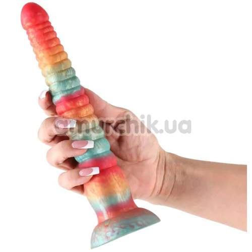 Фаллоимитатор Colours Stacked 9, красно-золотой