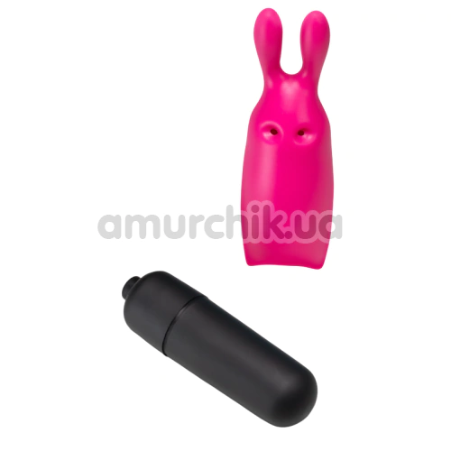 Клиторальный вибратор Crushious O-Pet Pocket Vibe Bunny, розовый