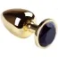 Анальна пробка з чорним кристалом SWAROVSKI Gold Black Diamond Big, золота