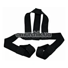 Фиксатор для орального секса Bad Kitty Naughty Toys Head Harness With Loop Handles, черный - Фото №1