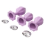 Набір анальних пробок з прозорим кристалом Alume Silicone Plug, фіолетовий - Фото №4