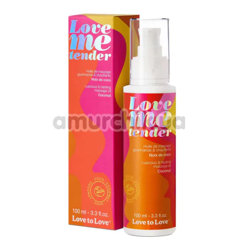 Массажное масло с согревающим эффектом Love To Love Me Tender Noix De Coco - кокос, 100 мл - Фото №1