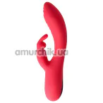 Вібратор з пульсацією Virgite Vibes Rabbit And Vibrator With Tapping V9, рожевий - Фото №1