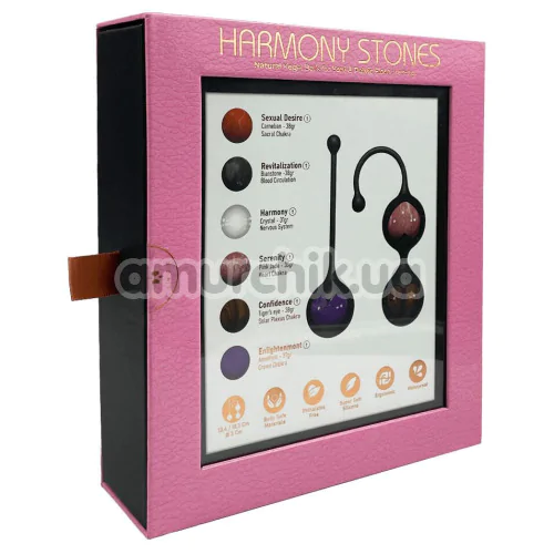 Вагинальные шарики Adrien Lastic Harmony Stones, черные