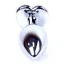 Анальна пробка з зеленим кристалом Exclusivity Jewellery Silver Heart Plug, срібна - Фото №3