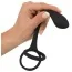 Ерекційне кільце з анальною пробкою Black Velvets Cock & Ball Ring + Plug, чорне - Фото №3