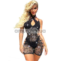 Комбінезон Star Night Invite Me Lace Bodystocking, чорний - Фото №1