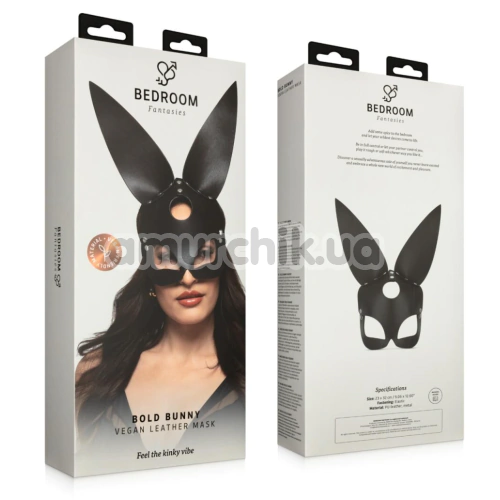 Маска зайчика Bedroom Fantasies Bold Bunny Mask, черная