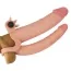 Подвійна насадка - подовжувач пеніса з вібрацією Lovetoy Pleasure X-Tender Series LV314100, тілесна - Фото №4
