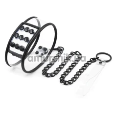 Ошейник с поводком DS Fetish Collar Leash Transparent, прозрачный - Фото №1