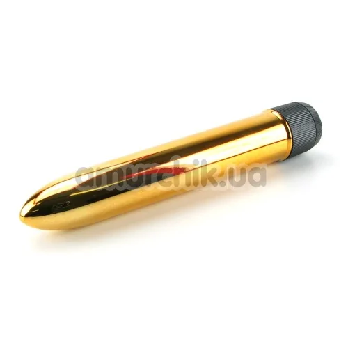 Вибратор Precious Metal Gems 17 см, золотой