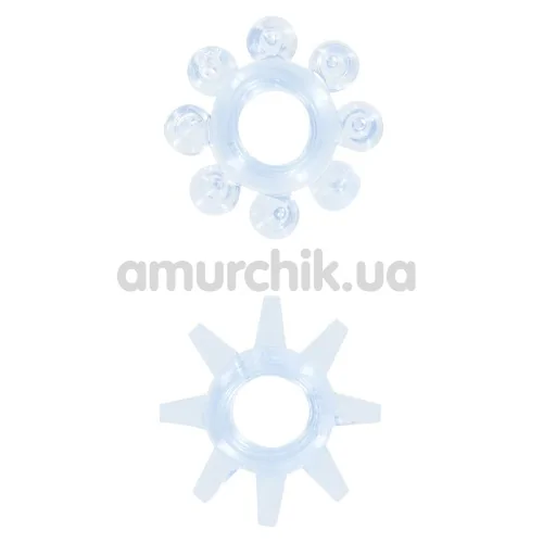 Набір ерекційних кілець Power Stretchy Rings, 2 шт блакитні - Фото №1