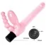 Безремневой страпон с вибрацией Super Strapless Dildo, розовый - Фото №9