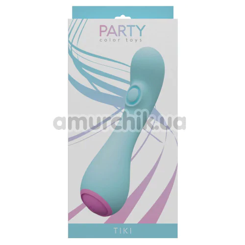 Вібратор для точки G з пульсацією Party Color Toys Tiki, бірюзовий