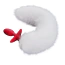Анальная пробка с белым хвостиком, вибрацией и ротацией Upko Swinging & Vibrating Anal Plug, красная - Фото №2