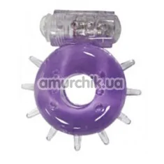 Эрекционное кольцо Silicone Power Ring Vibrator фиолетовое - Фото №1