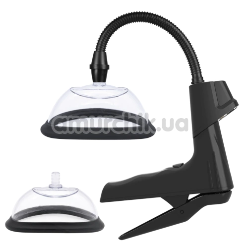 Вакуумная помпа для вагины Manual Pussy Pump With Digital Display, прозрачная