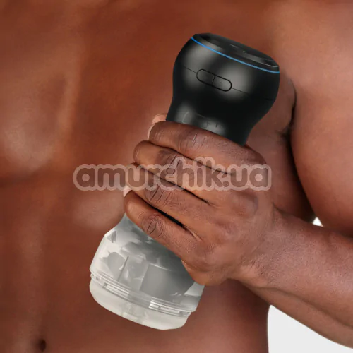 Набор Kiiroo Interactive Suction Device + Stroker: интерактивная насадка PowerBlow + мастурбатор Kiiroo Feel Pocket Male Masturbator PBC (Crystal Texture)