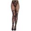 Колготки Leg Avenue Dahlia Lace Tights With Net Thigh Detail, черные - Фото №1