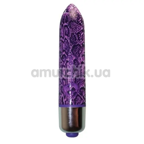 Кліторальний вібратор Rocks Оff RO-80mm 7-speed Purple Python, фіолетовий - Фото №1