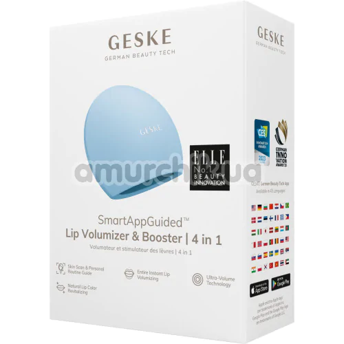 Устройство для увеличения объема губ Geske Lip Volumizer & Booster Big 4 in 1, голубое