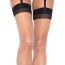 Панчохи з чорним швом і резинками Leg Avenue 2 Tone Stockings, тілесні - Фото №4