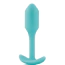 Анальная пробка со смещенным центром тяжести B-Vibe Snug Plug 1, бирюзовая - Фото №3