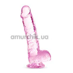 Фалоімітатор Naturally Yours 6 Crystalline Dildo, рожевий - Фото №1
