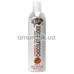 Массажно-оральный лубрикант с согревающим эффектом Wet Fun Flavors Warming Chocolate Cookie - шоколадное печенье, 118 мл - Фото №1